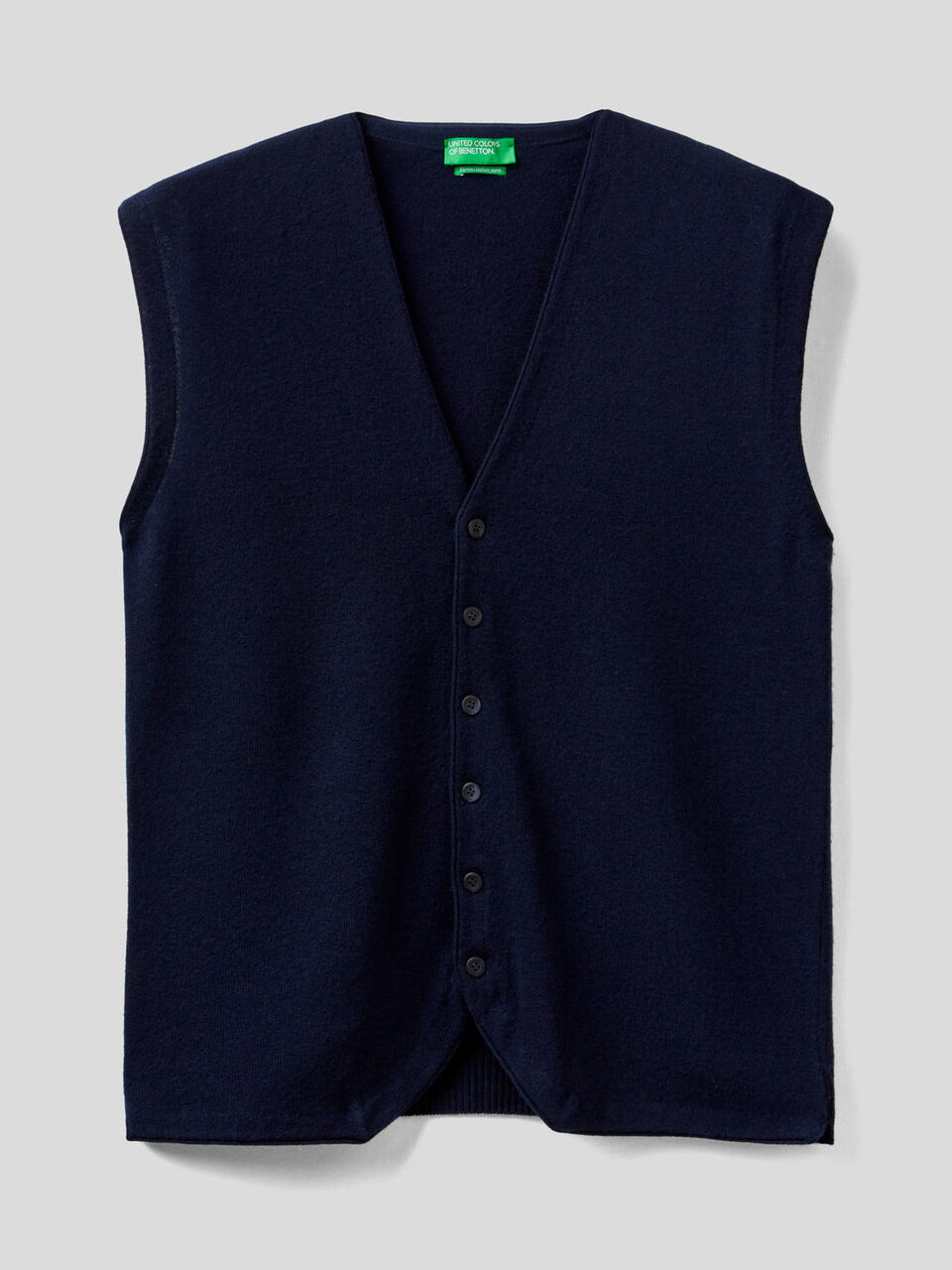 Colete em 100% lã Merino com botões personalizável image number 1