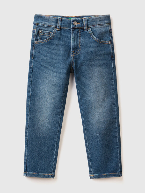 Jeans skinny fit efeito vintage