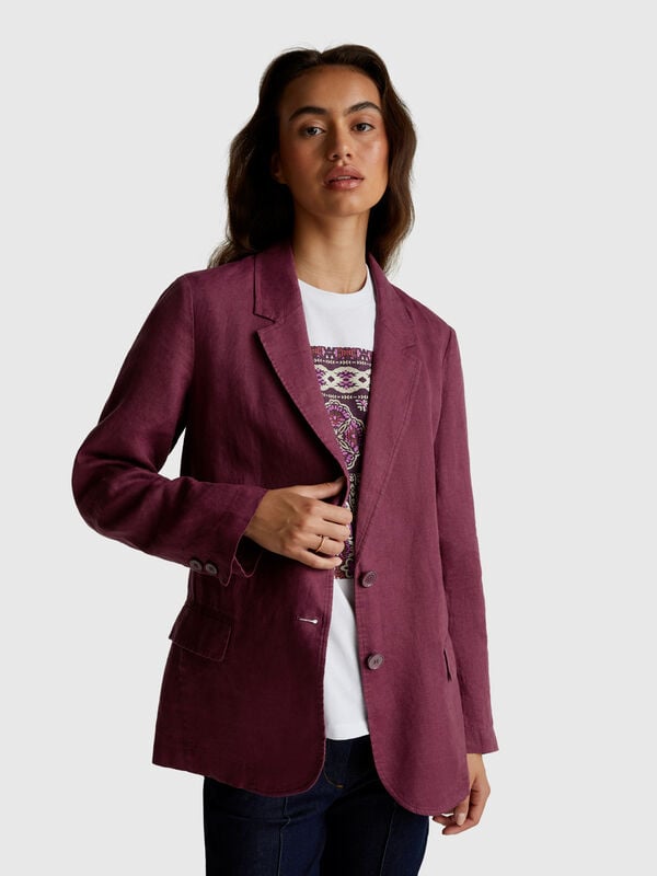 Blazer em linho puro Mulher