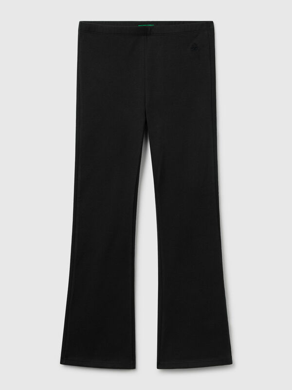 Leggings à boca-de-sino em algodão stretch Menina