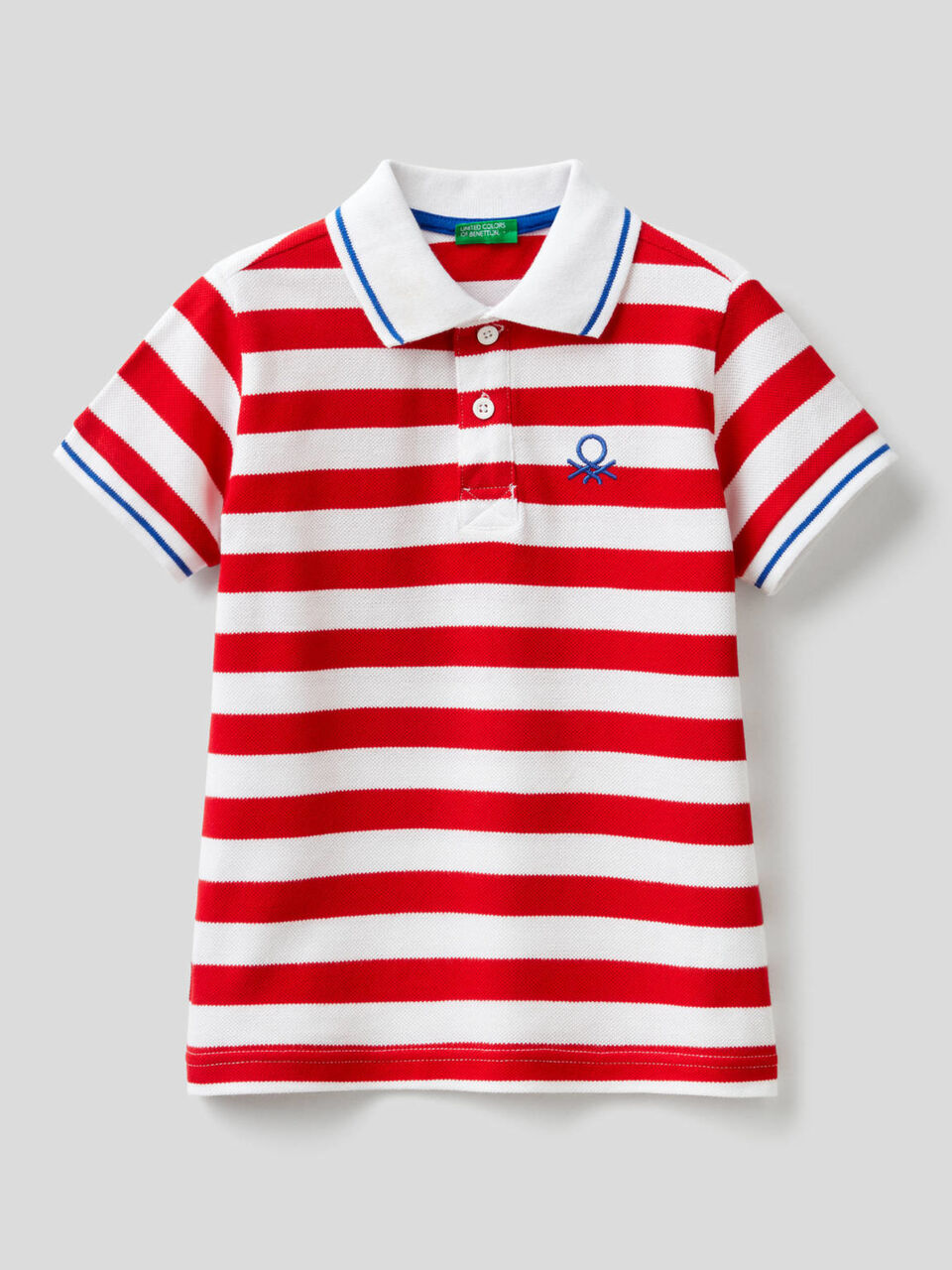 Polo às riscas 100% algodão image number 1