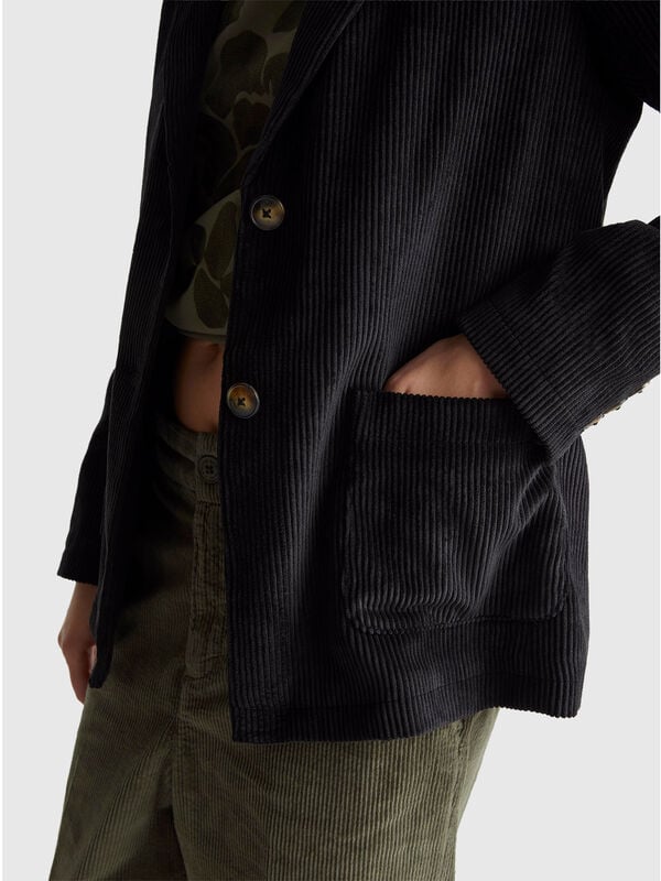 Blazer de veludo canelado Mulher