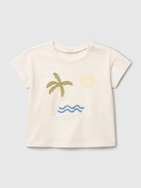 T-shirt com estampado estival Recém-nascido