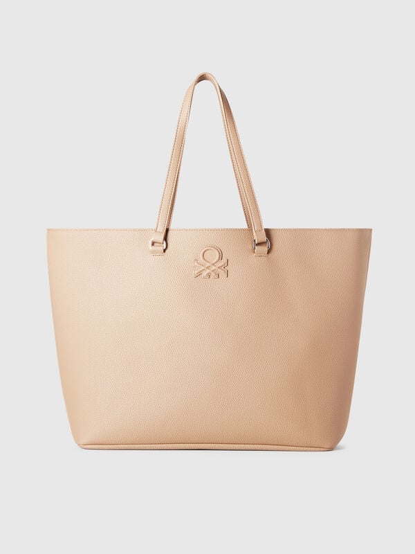 Tote bag em tecido efeito pele Mulher