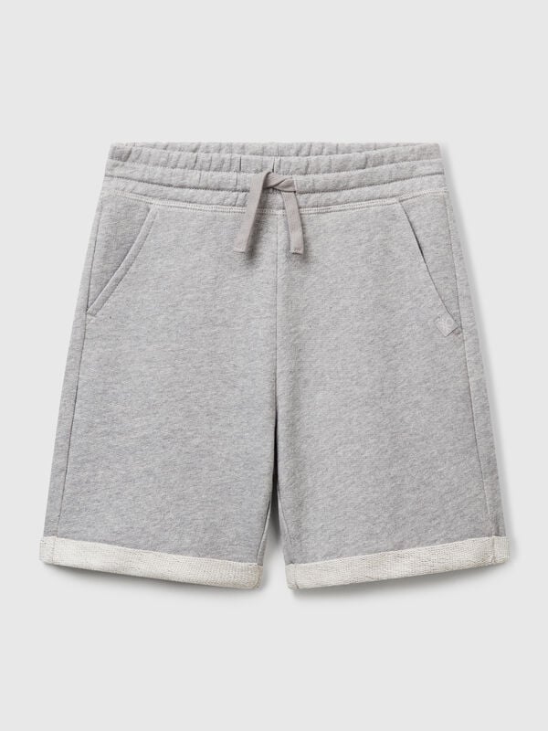 Bermudas em felpo de algodão puro Menino