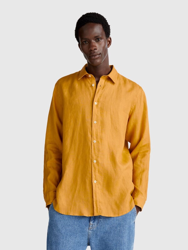 Blusa fluida de manga curta Homem
