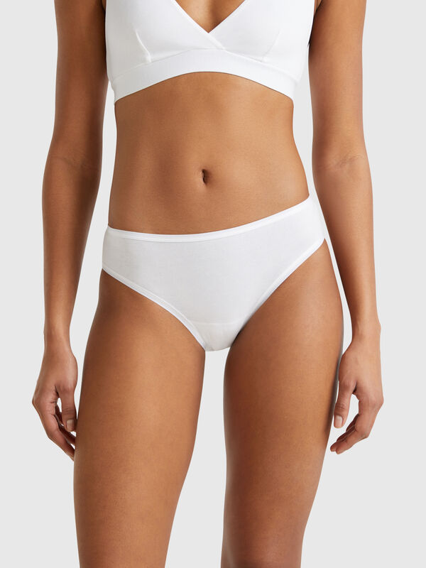 Cueca básica em algodão elástico Mulher