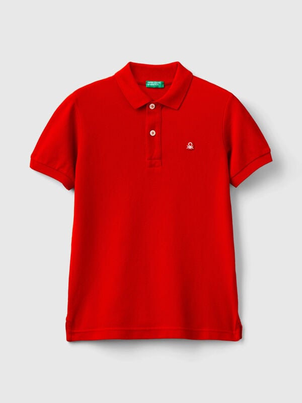 Polo slim fit em 100% algodão orgânico Menino