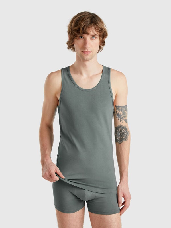 Top em algodão stretch Homem