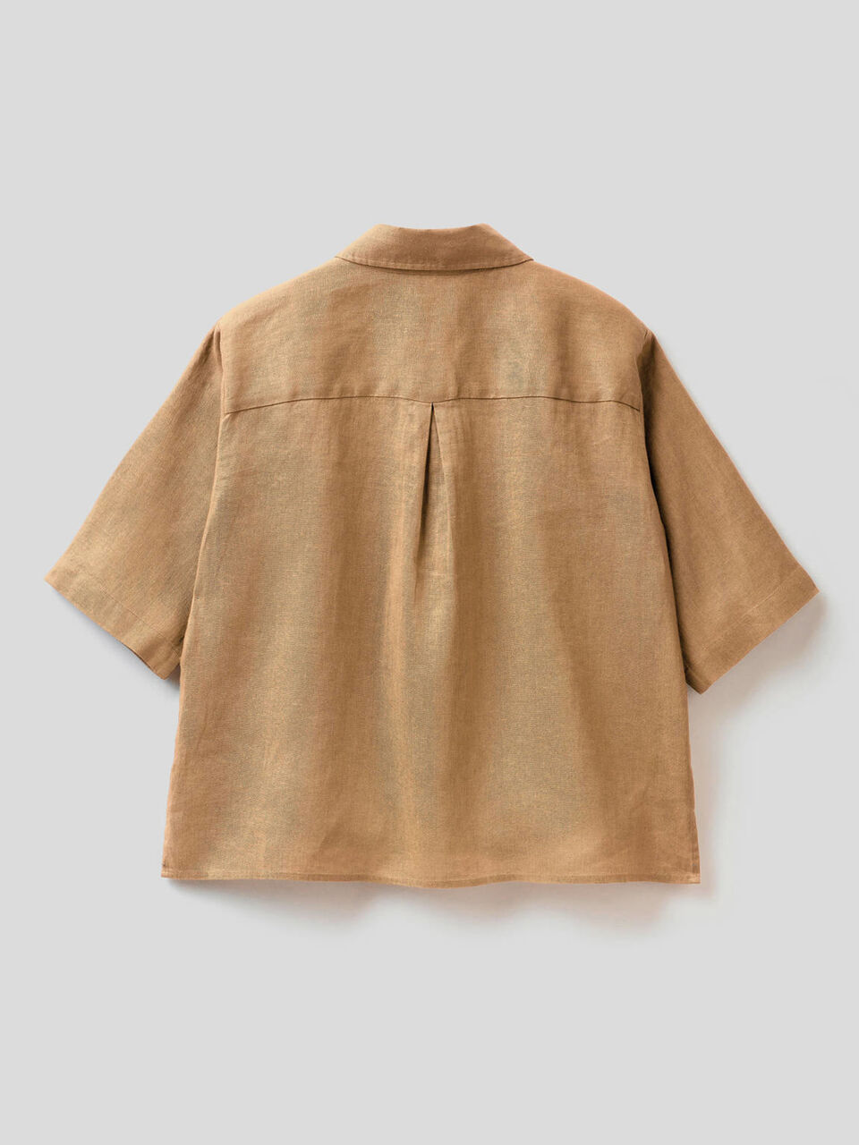 Camisa curta em puro linho image number 2