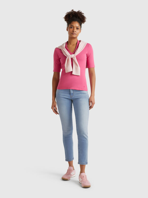Jeans bootcut em algodão misto reciclado Mulher