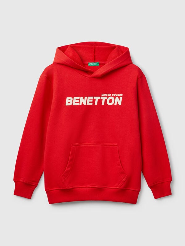 Sweat com estampa e capuz  Menino
