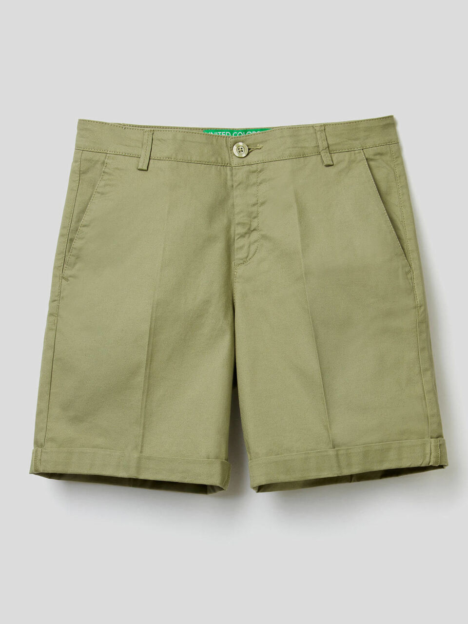 Bermudas em algodão elástico image number 1
