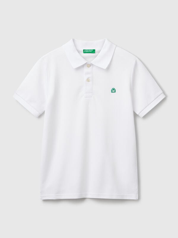 Polo slim fit em algodão puro Menino