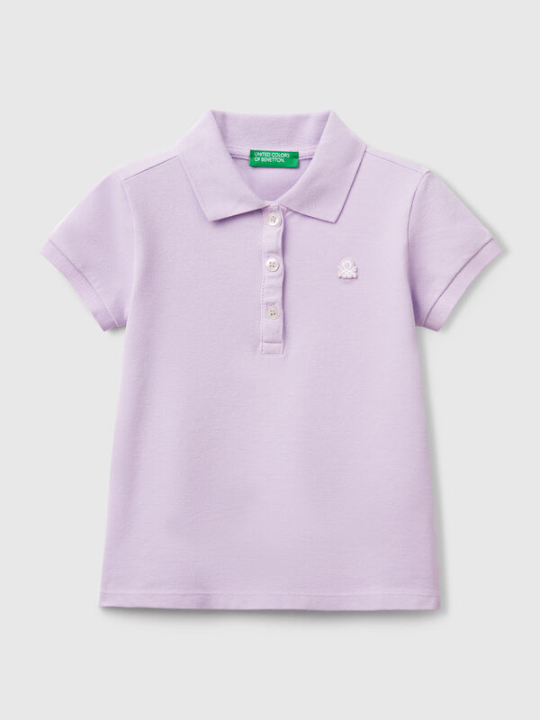 Polo de manga curta em algodão  Menina