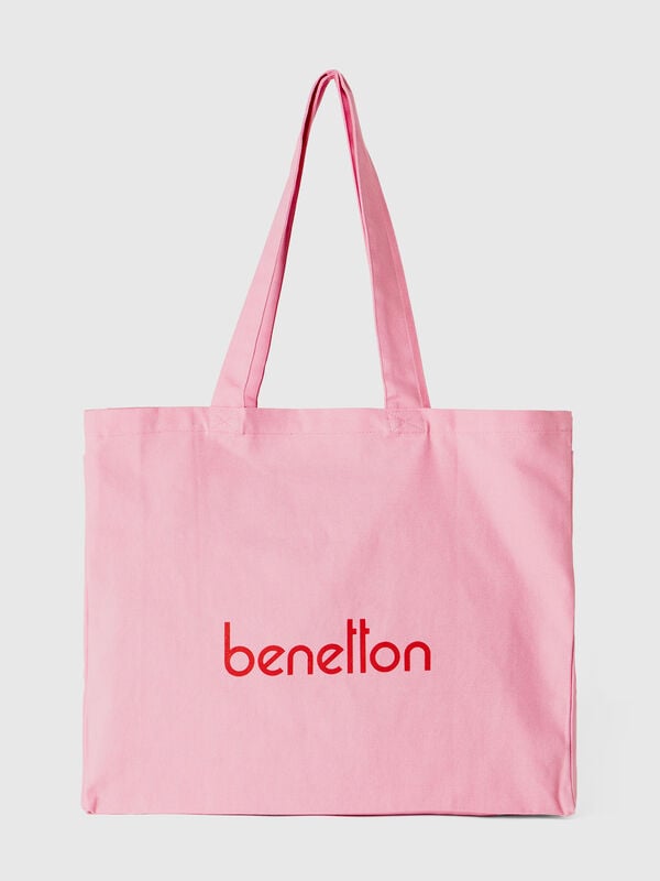 Tote bag rosa em algodão puro