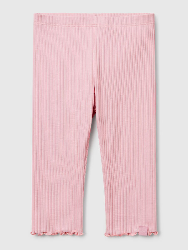 Leggings de algodão elástico Menina