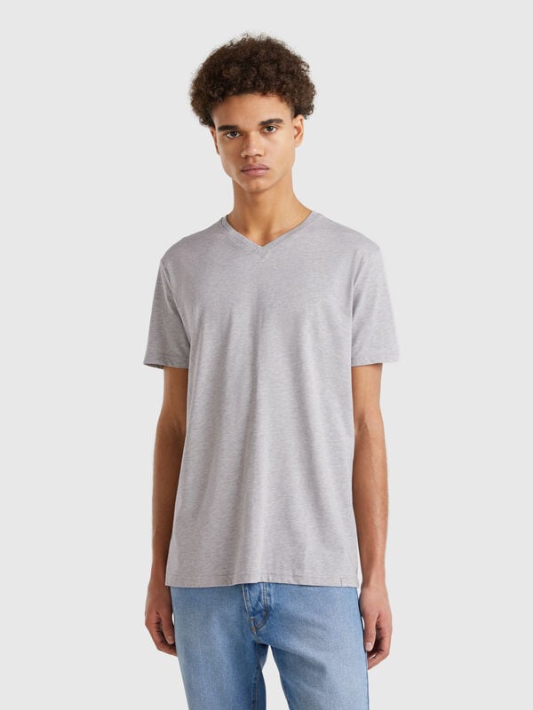 T-shirt em algodão de fibra longa Homem