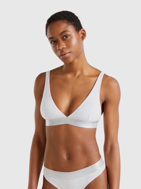 Soutien triângulo em algodão stretch Mulher