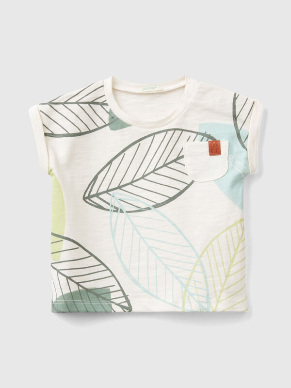 T-shirt com estampa exótica Recém-nascido