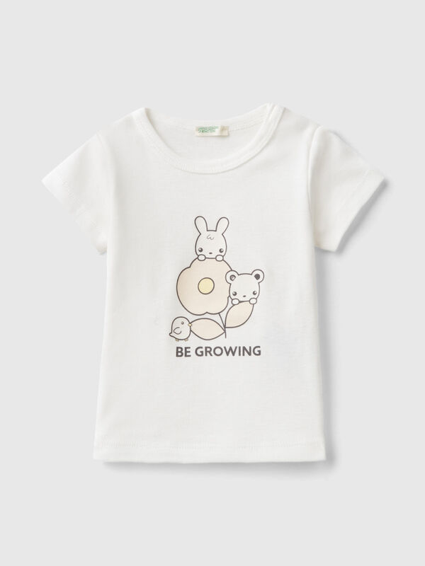 T-shirt 100% algodão orgânico Recém-nascido