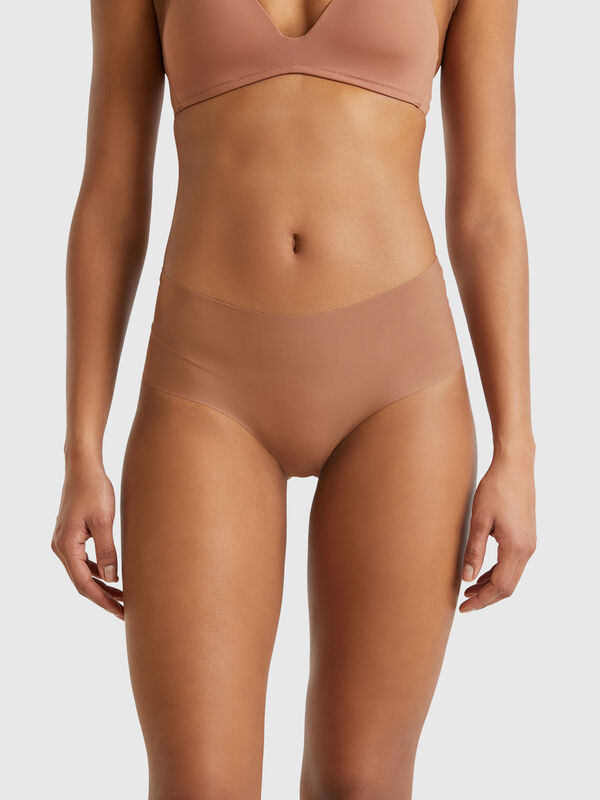 Culotte elástica com renda Mulher