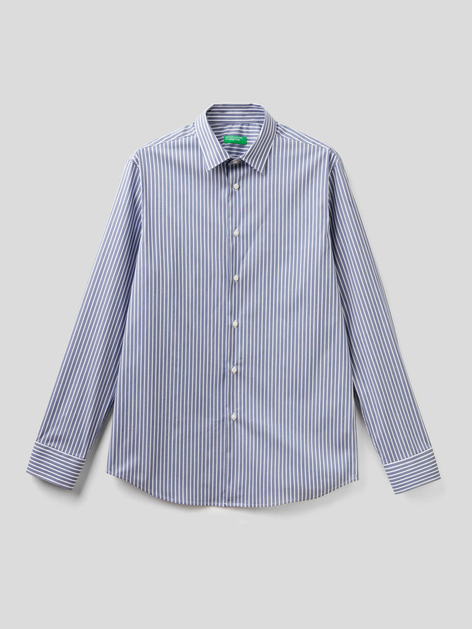 Camisa slim fit em algodão misto stretch image number 1