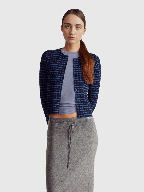 Cardigã com estampa gráfica Mulher