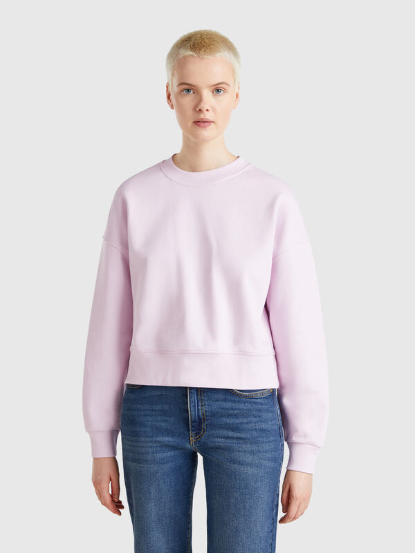 Sweat 100% algodão com estampa logótipo Mulher