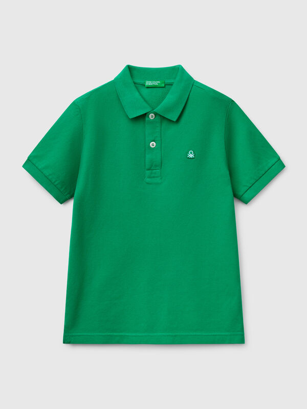 Polo slim fit em algodão puro Menino