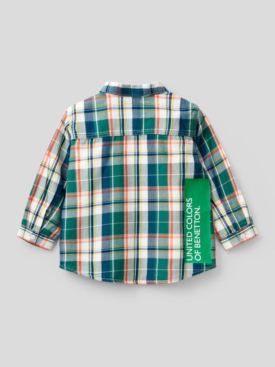 Camisa aos quadrados 100% algodão image number 2