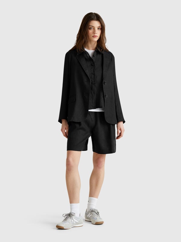 Bermudas 100% linho Mulher