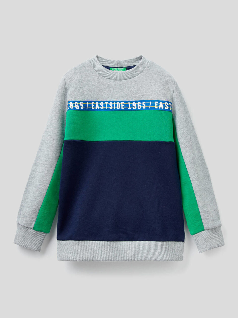 Sweat color block em 100% algodão image number 1