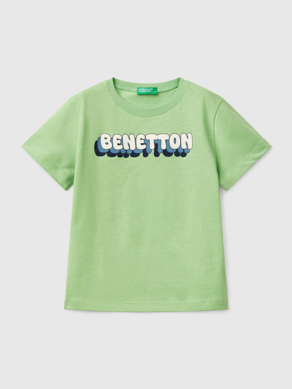 T-shirt com estampa logótipo Menino