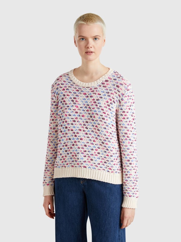 Camisola reversível em mistura de algodão Mulher