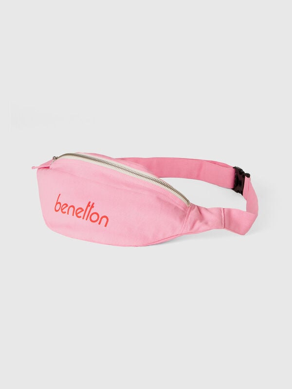 Bolsa de cintura rosa em algodão puro