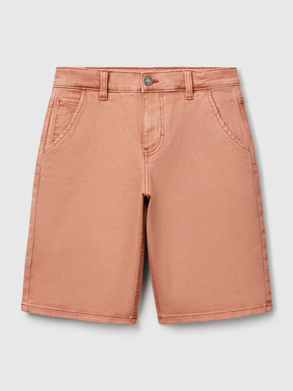 Bermudas regular fit efeito denim Menino