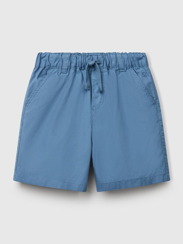Shorts 100% algodão com cordão de ajuste Menino