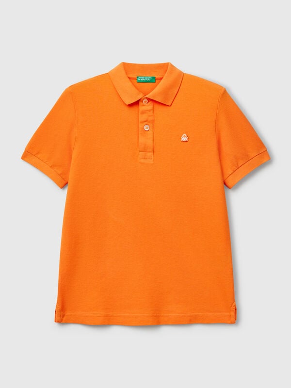 Polo slim fit em algodão puro Menino