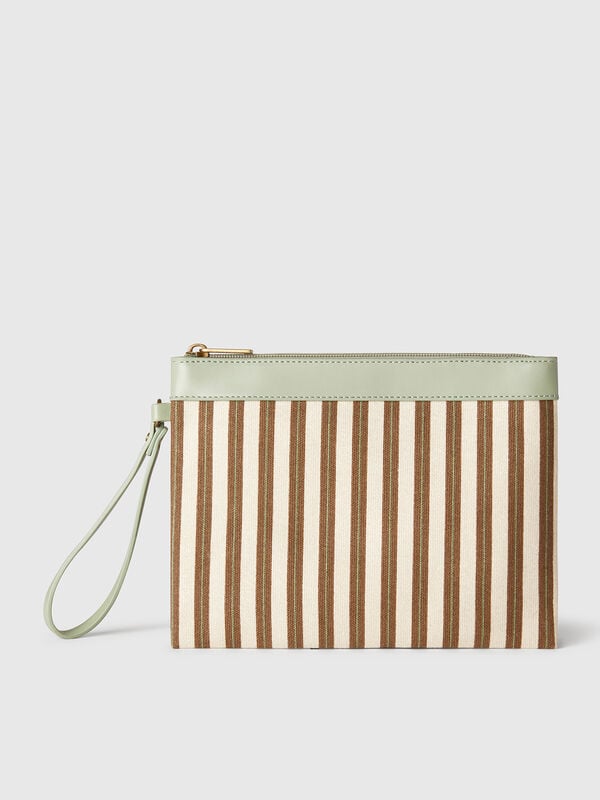 Pochete grande às riscas Mulher