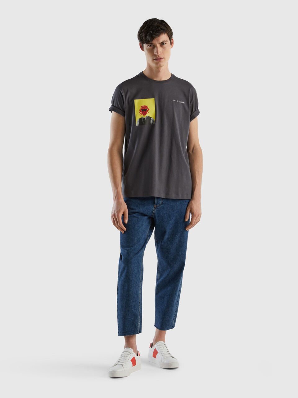 T-shirt com estampado fotográfico