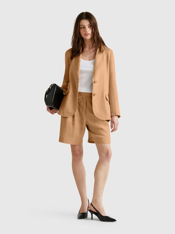 Bermudas 100% linho Mulher
