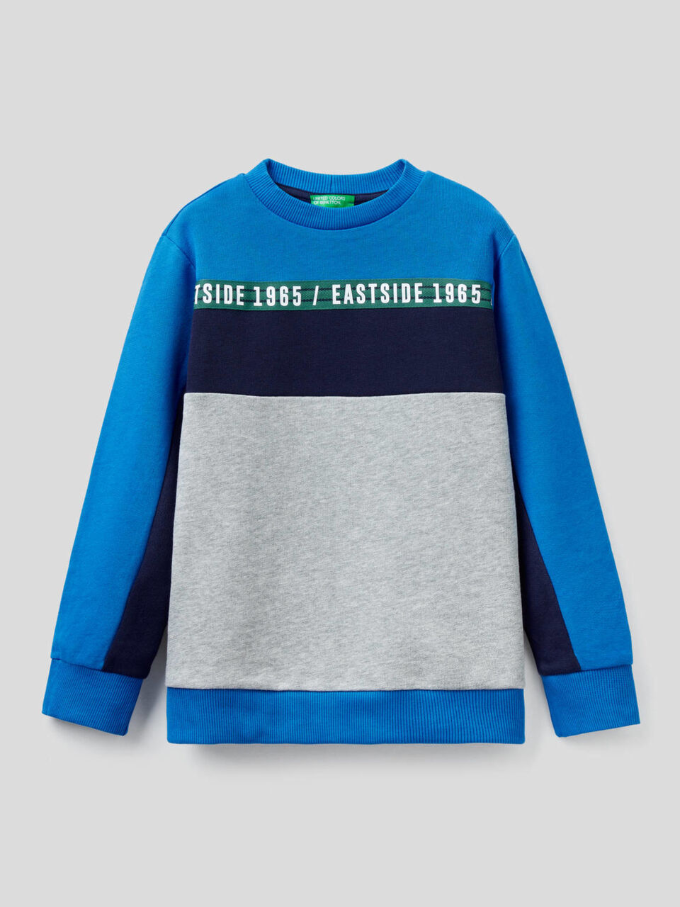 Sweat color block em 100% algodão image number 1