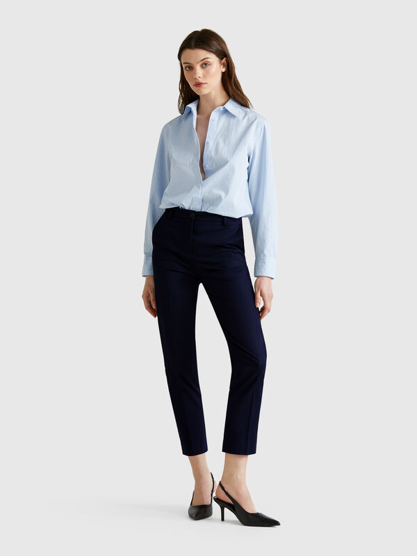 Chinos em algodão stretch Mulher