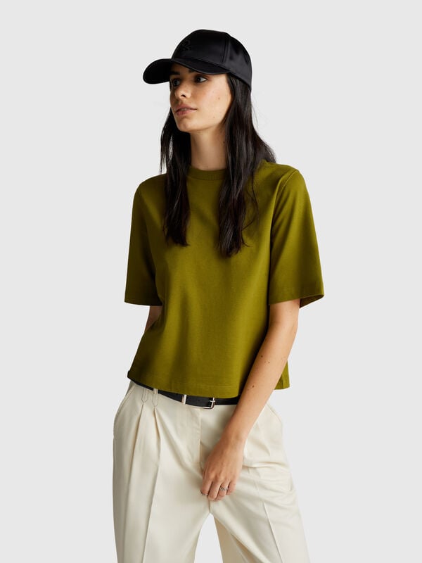 T-shirt boxy fit 100% algodão Mulher