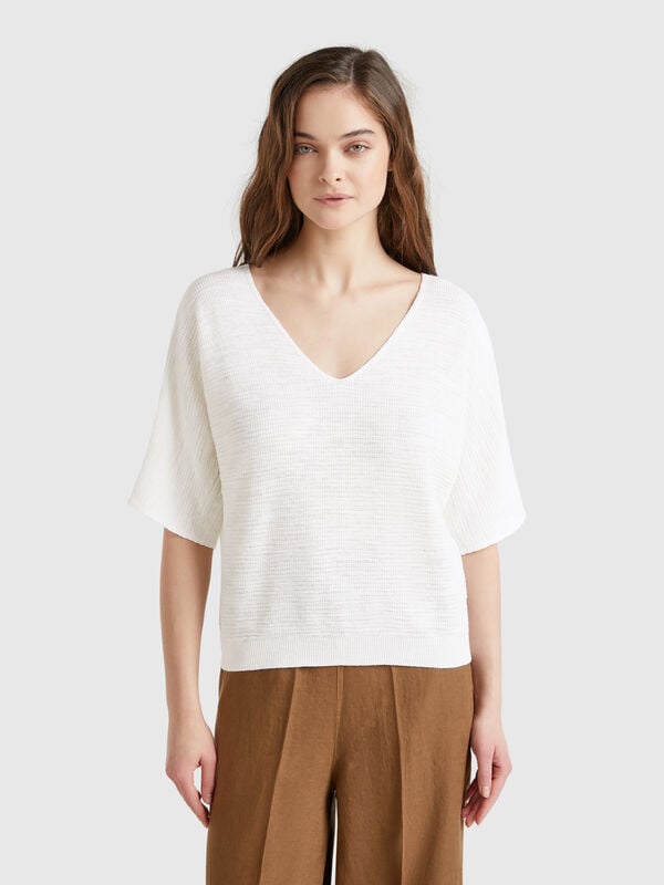 Camisola reversível cropped Mulher