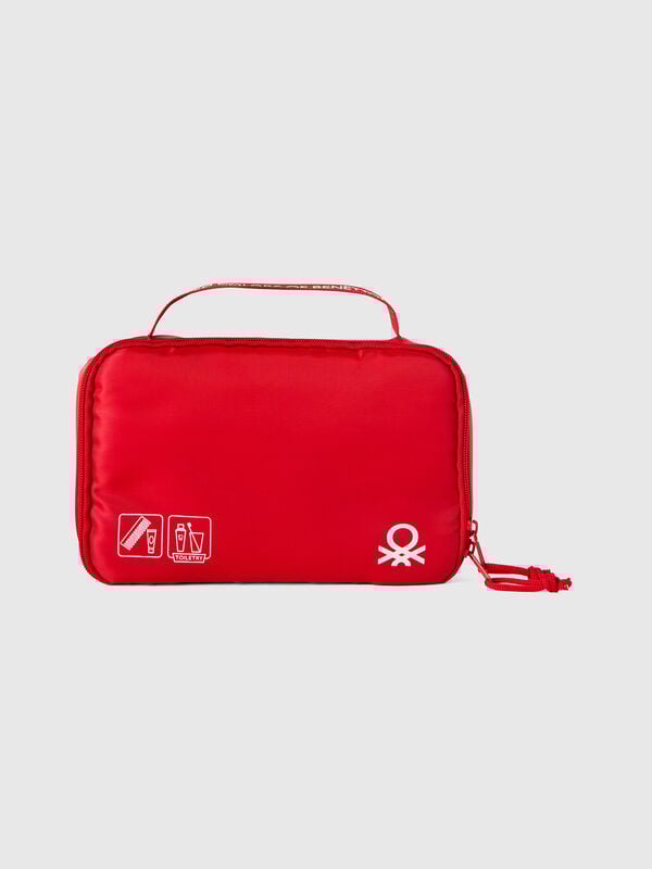 Bolsa de higiene vermelho com gancho
