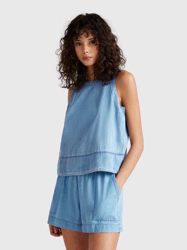 Blusa em chambray Mulher