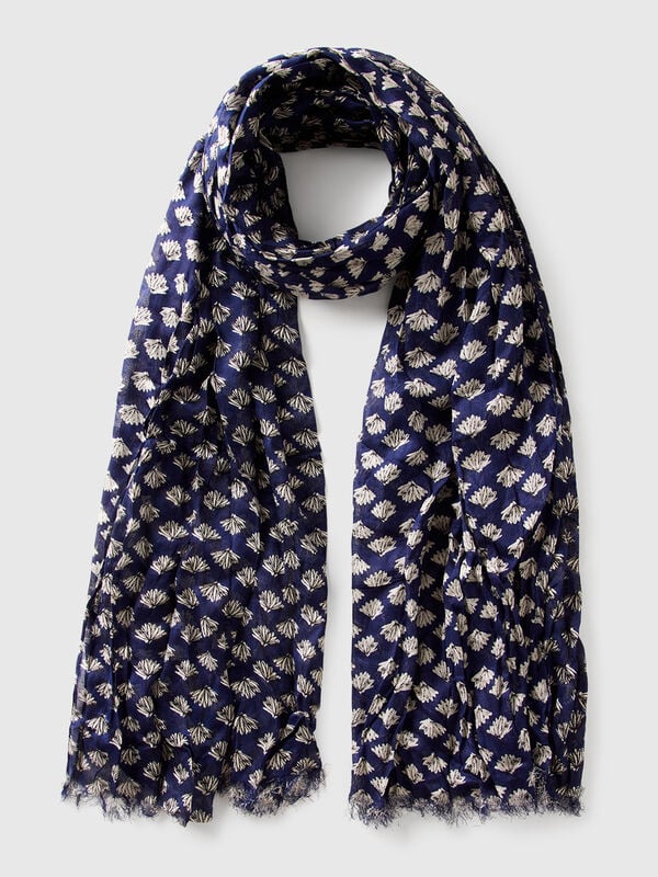 Écharpe floral em viscose Mulher