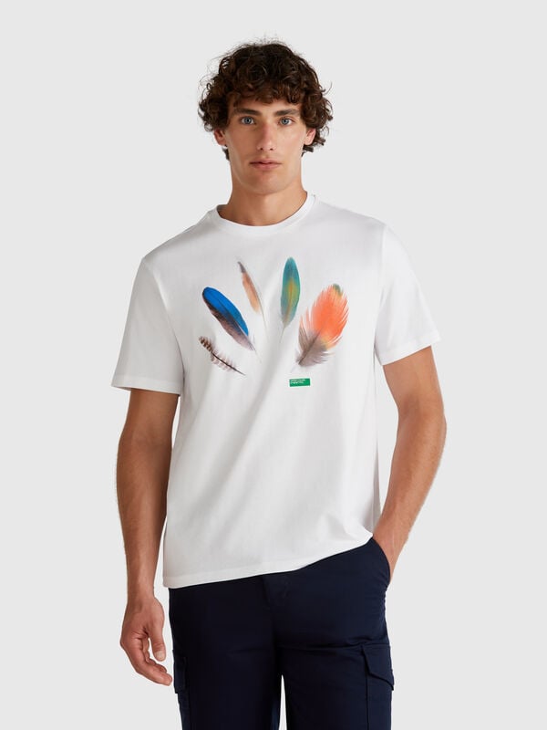 T-shirt com estampado fotográfico Homem